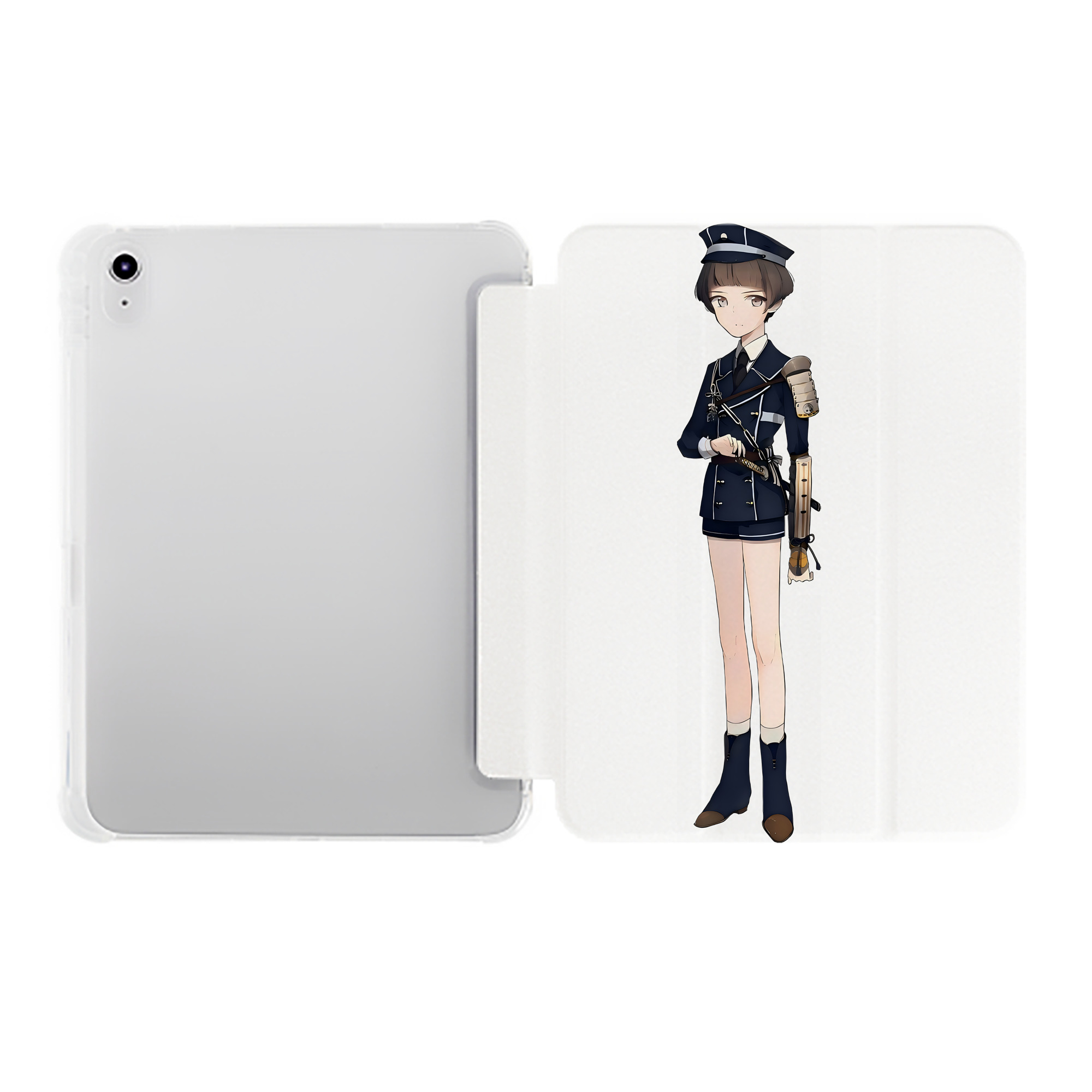 （画像用） 刀剣乱舞 Touken Ranbu IPad ケース ペン収納付き 三つ折りスタンド PUレザー×シリコン 対応機種9.5/10.5/10.9インチ